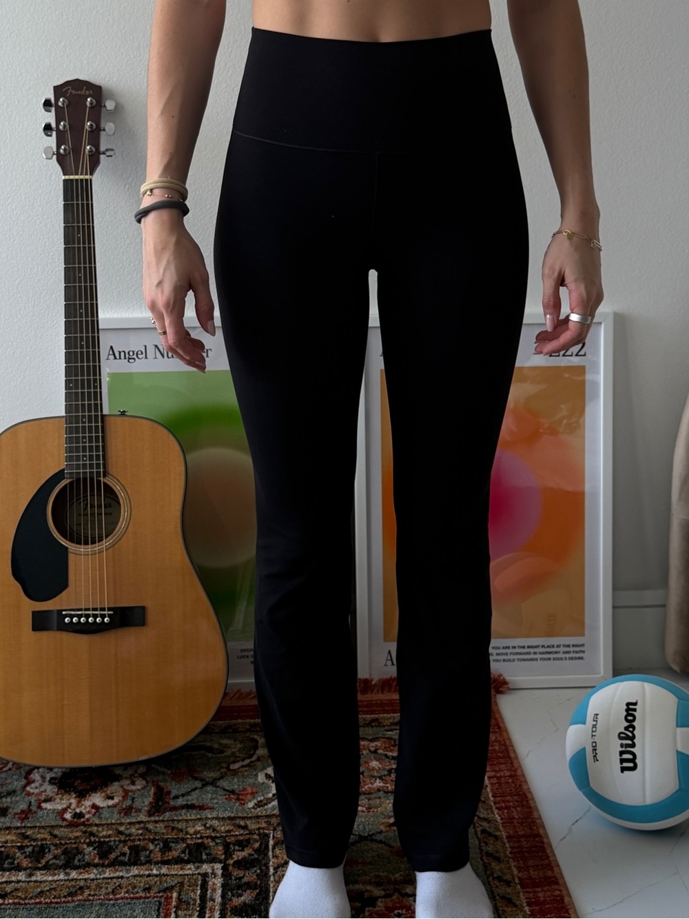 Black High-Waist Stretch Pants